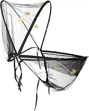 MOLUCKFU Stroller Mosquito Net Mesh Cover for Stroller Secure Comfortable Protection with Open Door Design UV Shielding Cute Embroidery Fits Car Seats