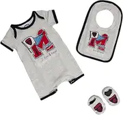 Melbourne Demons AFL Footy Baby Infant Footy Fan Romper Bib Booties Gift Set