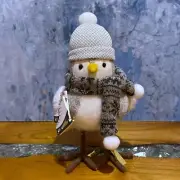 Target Wondershop 2021 Featherly Friends Winter RIME Fabric Bird W/ Ice Skates