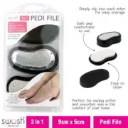 SWOSH 3 IN 1 PEDICURE FILE FOR SMOOTHER SOFTER FEET CALLUS REMOVER