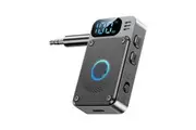 Bluetooth 5.4 Transmitter Receiver, AUX Bluetooth Adapter for Airplane, Bluetooth AUX Adapter for Car, Bluetooth Transmitter for TV PC Headphones, Bluetooth Adapter for Stereo Receiver(Black)
