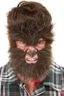 Smiffys Smiffys Make-Up FX, Werewolf Face Fur, Brown