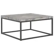 vidaXL Solid Paulownia Wood Coffee Table 75cm Couch Stand with Steel Legs