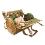 PICNIC TIME - Verona Wine & Cheese Picnic Basket - Wicker Wine Tote - Wine Ba...