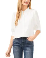 CeCe Collared Button Down Blouse