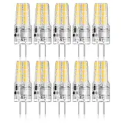 10 Pcs G4 LED bulbs 2W equivalent 30W 3000K warm white 250 lumens 360 degrees beam angle AC/DC 12V-24V outdoor landscape lighting G4 dual pin base 20 LED beads