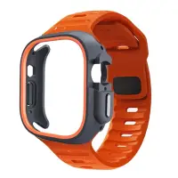 在飛比找蝦皮商城優惠-Tpu 錶殼和矽膠錶帶運動錶帶兼容 Apple Watch 