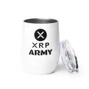 XRP ARMY Ripple Wine tumbler Stainless Steel Crypto Currency