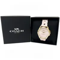 在飛比找ETMall東森購物網優惠-【COACH】素面錶面編織果凍錶帶女用手錶(粉)