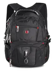 Swisswin Swiss waterproof 15.6" laptop Backpack School backpack Travel Backpack SW8112 Black