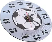 BESPORTBLE Soccer Ball Wall Clock Decorative Silent Clock for Living Bedroom Unique Design with Quiet Mechanism Easy Installation for Home Decor