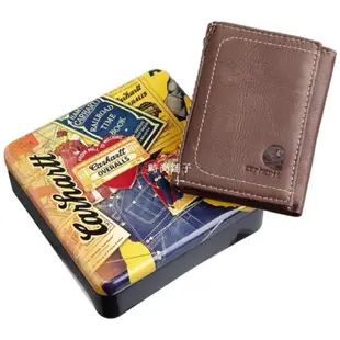 熱銷 歐洲正品Carhartt Passcase Wallet 2259/2220 皮革 直立 棕色 錢包 皮夾 潮流-