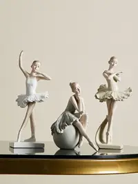 在飛比找樂天市場購物網優惠-現代簡約芭蕾舞女孩藝術擺件創意輕奢客廳玄關桌面裝飾品可愛禮物