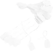 Tofficu 90Pcs Blank Tags with String for Jewelry Clothing Accessories Writable Labels for Pendants Bracelets Necklaces Material for Business Display