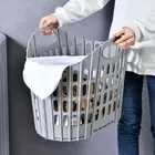 Plastic Foldable Laundry Basket Laundry Room Storage Basket Household