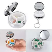 1PK Pill Container Pill Box Tablet Holder Medicine Metal Case Round