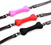 Sex Bondage Sexy PU Leather Buckle Straps Silicagel Dog Bone Mouth Gag For Couple BDSM Toys Adult Games for Couples on Bed Restraints Toys