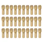 30pcs 1mm Brass Drill Chucks Collet Bit Sets for Rotary Tools, 4.3mm Shank
