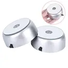 1pc 4 LEDs Luminous Base Light Crystal Glass Display Colorful Round Stand B -*-