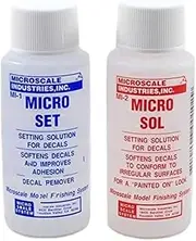 MicroScale Industries Micro Sol & Micro Set Decals Setting Solution Twin Pack