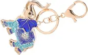 [Healeved] Elephant Keychain Rhinestone Crystal Cute Keychain Purse Pendant Keychain Car Keychain Purse Charm Crystal Pendant Decorations Keychain Pendant Bag Pendant Rhinestones Blue