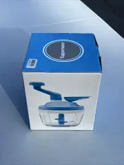 Tupperware Quick Chef Pro System Blue Manual Food Processor Chopper New