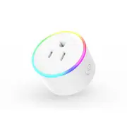XS-SSA06 AC100-240V 10A WIFI Control Socket Wireless Timer Switch Outlet With RGB LED Light Voice Control Works With Alexa Google