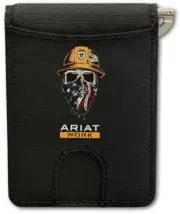 Ariat Western Mens Money Clip Bifold Workman Born Black A3401501