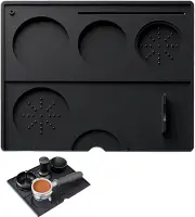 Espresso Coffee Mat Silicone Non-Slip Tamping Station Tamper Holder Black