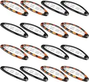 16 Pieces Oval Shaped Snap Hair Clip Epoxy Metal Snap Clips Non Slip Big Ellipse Hair Grip Barrettes for Women Girls Hair Accessories