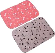 BCOATH 2 Pcs Pet Pee Pads Washable Diaper Mats for Dogs Reusable Wee Pads Comfortable and Skin Friendly Training for Puppies Bone