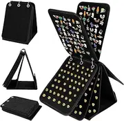 [MFAUCAZB] Pin Display Holder, Pins Collection Storage Organizer Case, Large Capacity Felt Brooch Display Binder for Store 270 Pins,Foldable Enamel Pin Display Pages with 3 Binders and 5 Pages for Brooch Jewelry