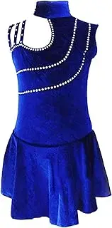 [Zagitova] Ice Figure Skating Dress for Girls Graceful Women's Sleeveless with Shiny Rhinestone Competition Dance Outfits