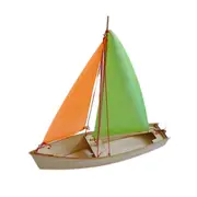 Self-Propelled Sailboat Wooden Boat Model Assembly Kit DIY Assembly Toys Children'S Handmade Toys As Shown