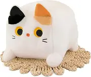 Original Calico 30cm Plush Pillow, Soft Cute Plush Pillow Pet Birthday Gifts (White)