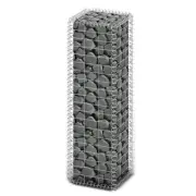 Gabion Basket Lidded Galvanized Wire 100x30x30cm Garden Landscaping Storage