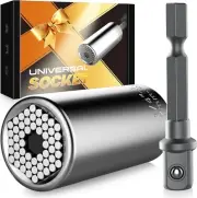Universal Socket Tool Gift Set w/ Drill Adapter – Father’s Day Gift for Dad