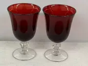 CRISTAL d' ARQUES -- CASUAL SETTINGS, RUBY -- WATER GOBLETS -- 2