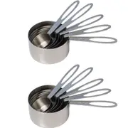 2x 5pc Cuisena Stainless Steel Measuring Cups Scoop Baking/Kitchen Utensil Set