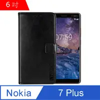 在飛比找PChome24h購物優惠-IN7 瘋馬紋 Nokia 7 Plus (6吋) 錢包式 