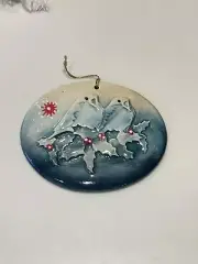 Zeber & Martell Studio Pottery Ohio Christmas Ornament Chirping Birds EUC