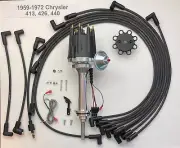 small cap Chrysler 1959-1972 413 426 440 HEI Distributor +BLACK Spark Plug Wires