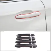 Matte Black Fibre Door Grab Handle Cover Shell For Subaru Forester XV 2019-2022