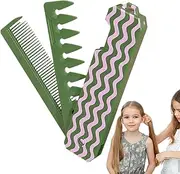 Pocket Combs for Men - Fine Tooth & Wide Tooth Moustache Comb - Detangling Styling Tool, Folding Hair Brush for Women Girls Everyday Grooming & Combing