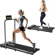 Syekcl Walking Pads, Family Offices Under The Table Treadmill, 2 -in -1 Portable Walking Treadmill with Remote Control, armrests, Folding and Jogging Machines for Family