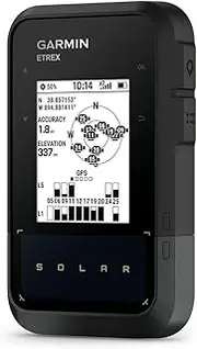 [Garmin] eTrex® Solar, GPS Handheld Navigator, Unlimited Battery Life, Water Resistant
