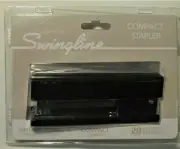 Swingline Compact Desk Stapler NEW Anti-Microbial 20-Sheet Capacity Black 74711