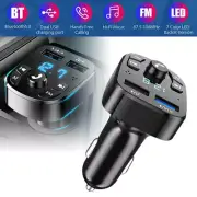 Bluetooth 5.0 Car Wireless FM Transmitter Adapter Hands-Free 2USB PD Charger NEW