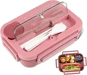 FELTECHELECTR Bento Lunch Box Divided Meal Prep Containers with Ample Compartments for Food Storage Portable Microwave Safe Leakproof Travel and Picnics