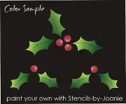 Small STENCIL Christmas Holly Berry Mistletoe Winter Holiday Craft DIY Art Signs